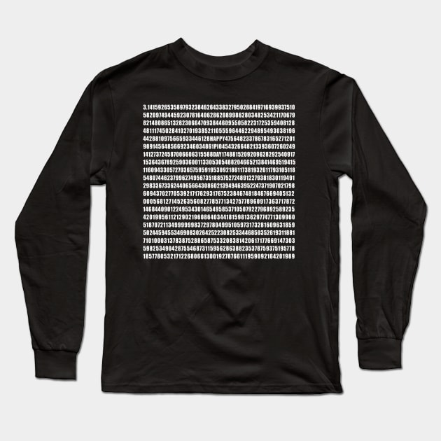 Embedded Happy PI DAY T-shirt 1000 Digits Long Sleeve T-Shirt by Scarebaby